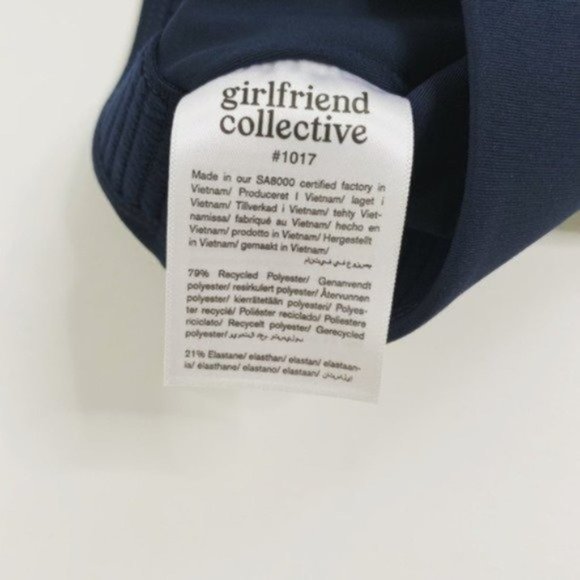 NWT Girlfriend Collective Dylan Tank Bra in Midnight - Picture 4 of 6